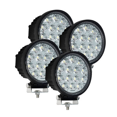 4PCS نور کاری LED نقطه گرد 42W برای ماشین آلات مهندسی