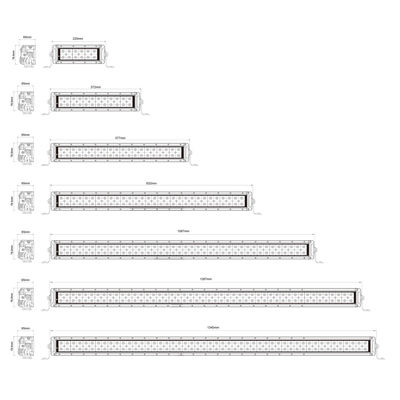 میله نور LED دو ردیفه لنز گرمایش نوار نور ضد آب 1224w Osram Emark R10