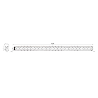 خودکار 4x4 IP67 Dual Row LED Light Bar 288W DC 24V PC Lens تراشه OSRAM