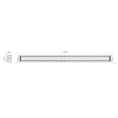 نوار چراغ رانندگی CE 40 اینچی 240 واتی با لنز گرمکن TS 16949