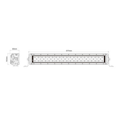 نوار نور LED دو ردیفه ضد آب 224w IP67 برای قایق های 40*5W Osram