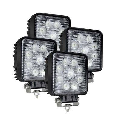 4PCS مربع LED کار چراغ های کاری IP67 2160lm مشکی